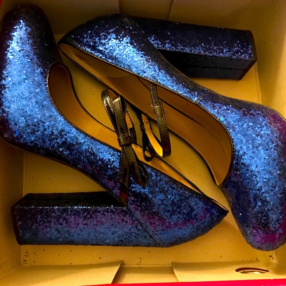 Mix No. 6 Shoes - Mix No.6 Blue Sparkle Shoes